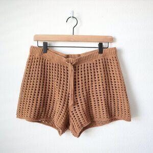 Wild Fable Brown Crochet Shorts